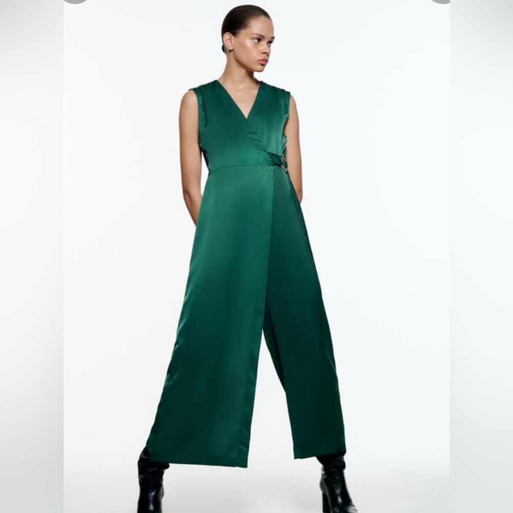 Zara Wrap Jumpsuit With Buckle. New W/Tags.